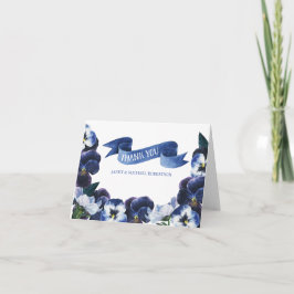 Geschilderde Pansies dankt u Bedankkaart