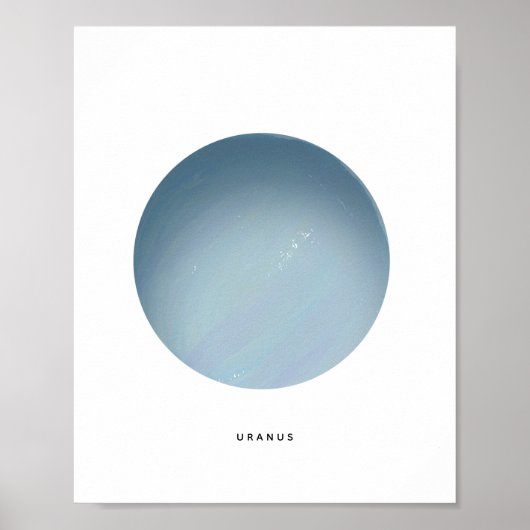 Geschilderde planeet Uranus Kunstprint Poster (Voorkant)