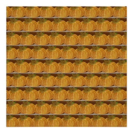 Geschilderde pompoenpatronen perfect poster