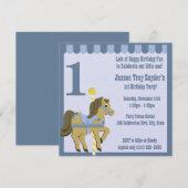 Geschilderde Pony/ Birthday Kaart (Voorkant / Achterkant)