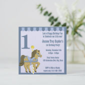 Geschilderde Pony/ Birthday Kaart (Staand voorkant)