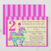 Geschilderde Pony/ Birthday Kaart (Voorkant / Achterkant)