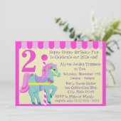 Geschilderde Pony/ Birthday Kaart (Staand voorkant)