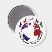 Geschilderde Pony Chat Magnet Magneet (Voorkant / Achterkant)