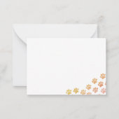 Geschilderde Puppy Paw Prints Notitiekaartje (Voorkant)