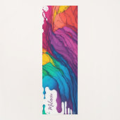 Geschilderde Rainbow Yoga Mat met Aangepaste Naam (Voorkant)