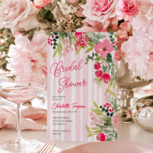 Geschilderde Roze Strepen Winter Bloem Bruidsfeest