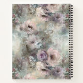 Geschilderde  Rozen Bloempatroon Monogram Notitieboek (Achterkant)