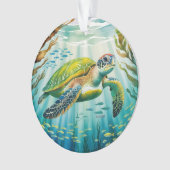 Geschilderde Schildpad Ornament (voorkant)