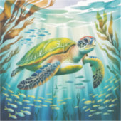 Geschilderde Schildpad Sticker (Voorkant)