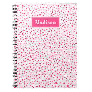 Geschilderde Smudge Stippen Preppy Hot Pink gepers Notitieboek