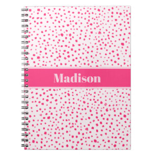Geschilderde Smudge Stippen Preppy Hot Pink gepers Notitieboek