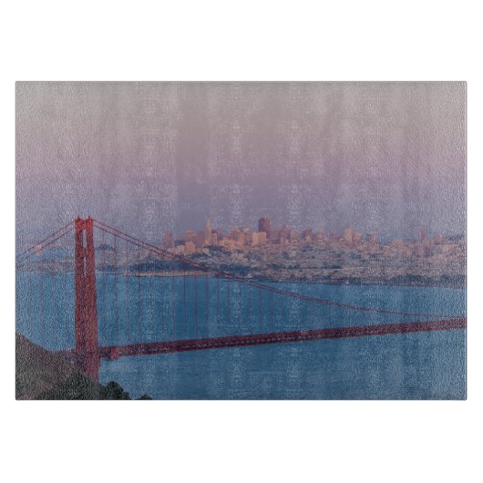 Geschilderde stad snijplank (Voorkant)