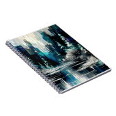 Geschilderde Stad Winter Scene 1006 Notitieboek (Rechterzijde)