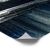 Geschilderde Stad Winter Scene 1006 Poster (Hoek)