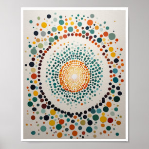 Geschilderde stippen gevoel voor expansie Wall Art Poster