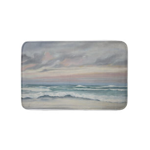 Geschilderde strandtafereel badmat