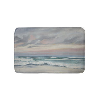 Geschilderde strandtafereel badmat
