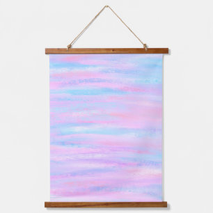 Geschilderde Strepen Turquoise Roze Paars Hangend Wandkleed