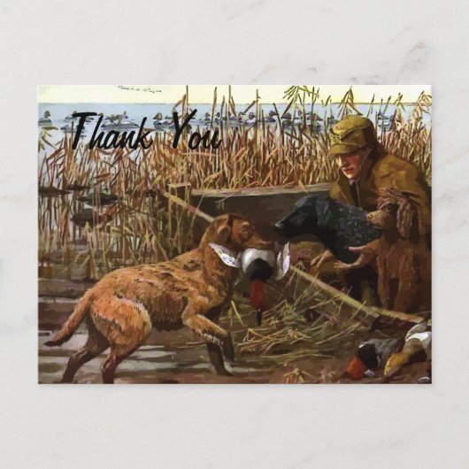 geschilderde terugwinnaars dank u briefkaart (Voorkant)