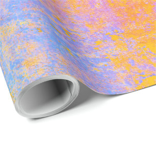 geschilderde textuur in zonsondergang kleuren cadeaupapier