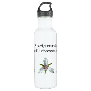 Geschilderde Trillium Spring Wildflower Quote Fles