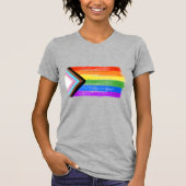 GESCHILDERDE VOORTGANGS-REGENBOOGVLAG T-SHIRT (Voorkant)