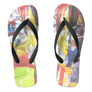 geschilderde vrouwen teenslippers