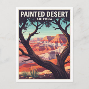Geschilderde Woestijn, Petrified Forest National P Briefkaart