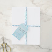 Geschilderde Zeester Aqua Blue Party Custom Favor Cadeaulabel (Met Touw)