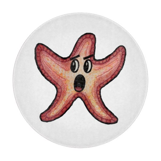 Geschoksterde Zeester Snijplank (Voorkant)