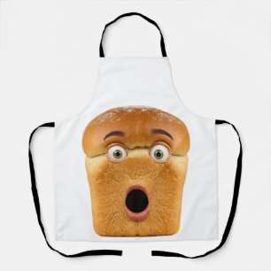 Geschokte Brood Laaf Grappig Meme Gezicht Schort