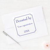Geschonken door Template Square Sticker (Envelop)