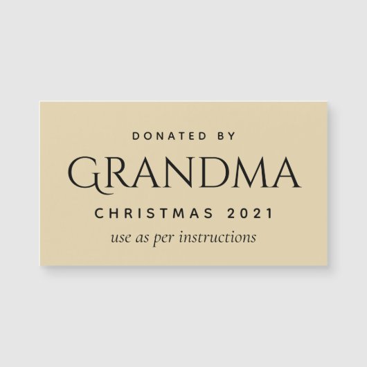 Geschonken Gedenkplaat - Magnetisch (Voorkant)