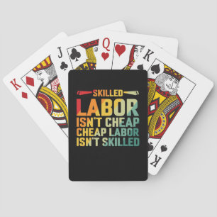 Geschoolde arbeid is geen goedkope arbeid is geen pokerkaarten