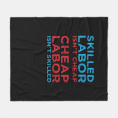 Geschoolde arbeid is geen goedkope arbeidsgeschenk fleece deken (Voorkant (Horizontaal))
