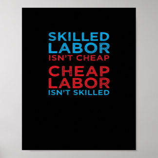 Geschoolde arbeid is geen goedkope arbeidsgeschenk poster