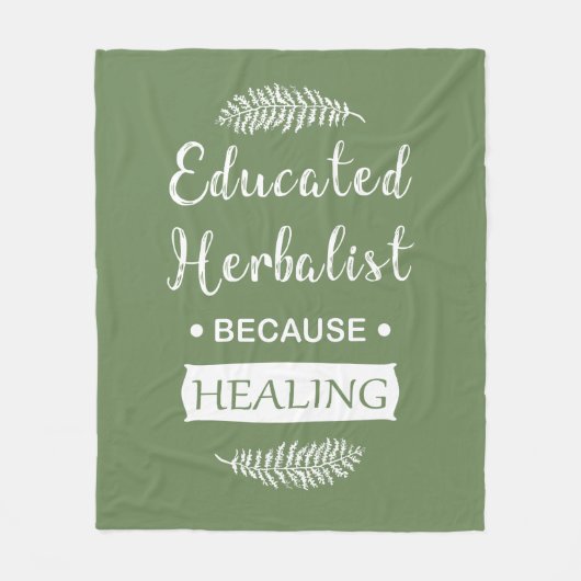 Geschoolde kruidenkenner fleece deken (Voorkant)