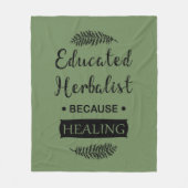 Geschoolde kruidenkenner fleece deken (Voorkant)
