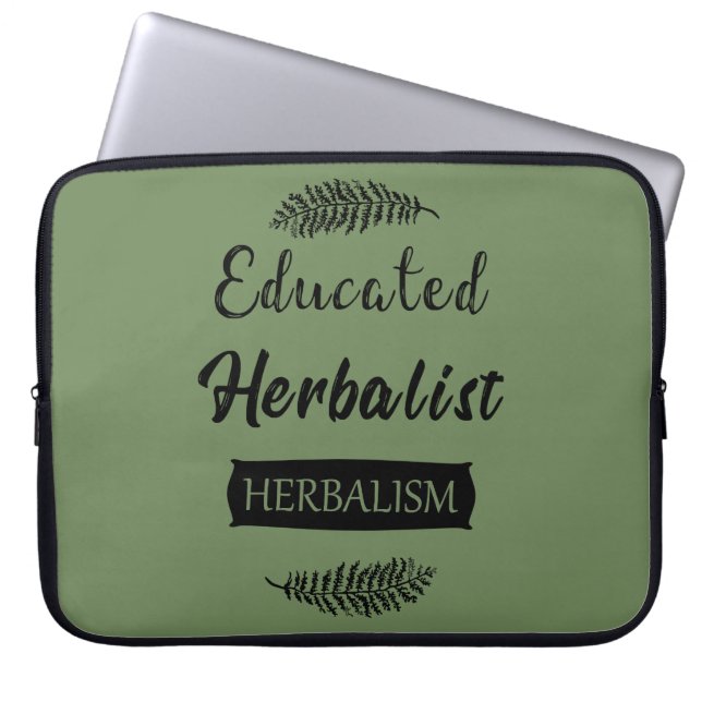 Geschoolde kruidenkenner laptop sleeve (Voorkant)