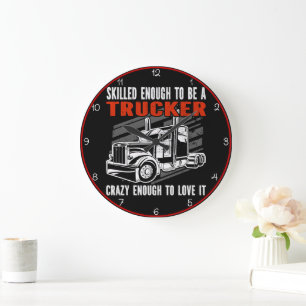 Geschoolde trucker, gek genoeg om van te houden grote klok