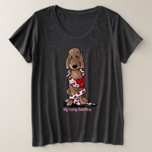 Geschoren Chocolade Doodle Valentijn T-Shirt voor
