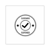 Geschorste Tekst Zakelijke Opschorting Markering R Rubberstempel (Afrduk)