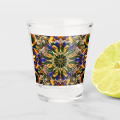 Geschoten glas met Brazilië Kleuren (Voorkant)