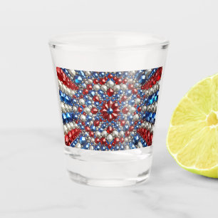 Geschoten glas met Nederlandse kleuren