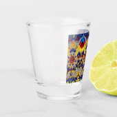 Geschoten glas met Roemeense kleuren (Links)