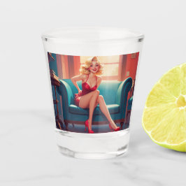 Geschoten Glass Pin-Up Girl Shot Glas