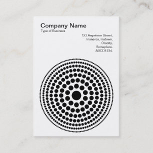 Geschotte cirkels - Zwart op wit Visitekaartje