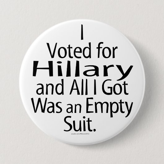 Geschrapte Hillary Supporter Ronde Button 7,6 Cm (Voorkant)