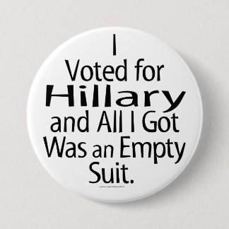 Geschrapte Hillary Supporter Ronde Button 7,6 Cm